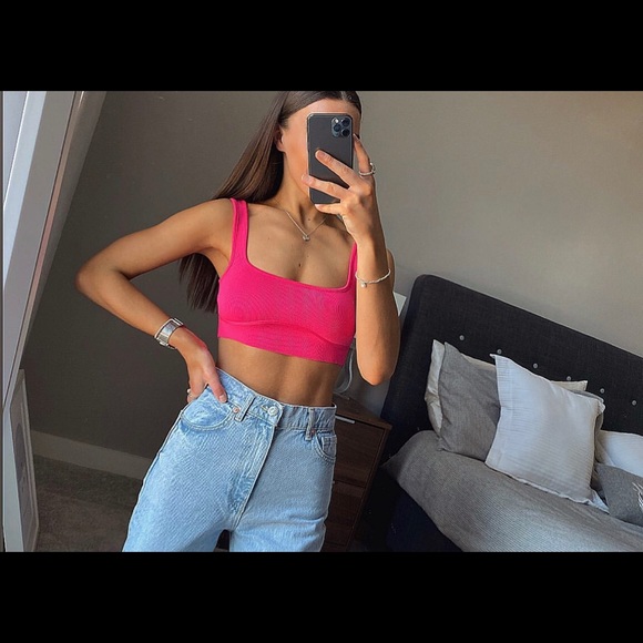Zara Tops - Zara pink crop top small NWT